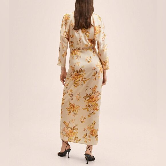 Mango Modest Ramadan Collection Floral Print Dress New - Picture 4 of 9